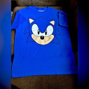 Sonic The Hedgehog Face Awesome T-shirt (blue)